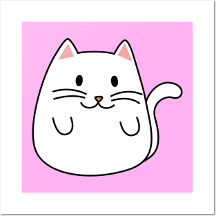 Cute Cat Doodle Posters and Art